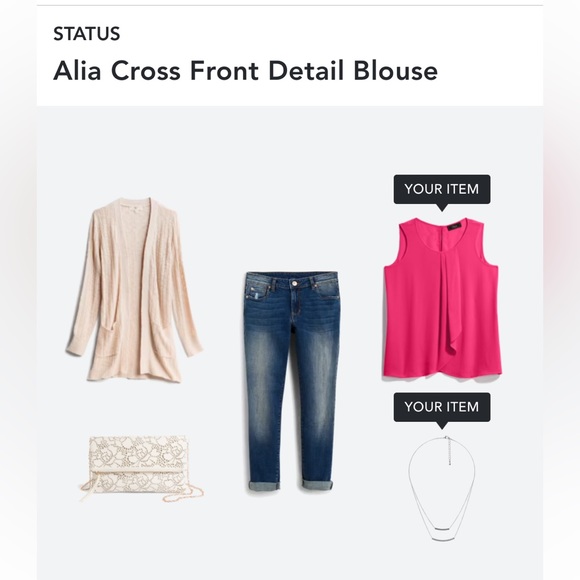 Status Alias Cross front Detail Blouse - Picture 2 of 3